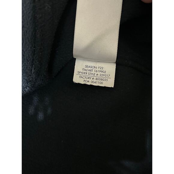 Spyder Pullover Men’s Large Black Bandit Half 1/2 Zip Jacket Sweatshirt 1619902 - Picture 6 of 10